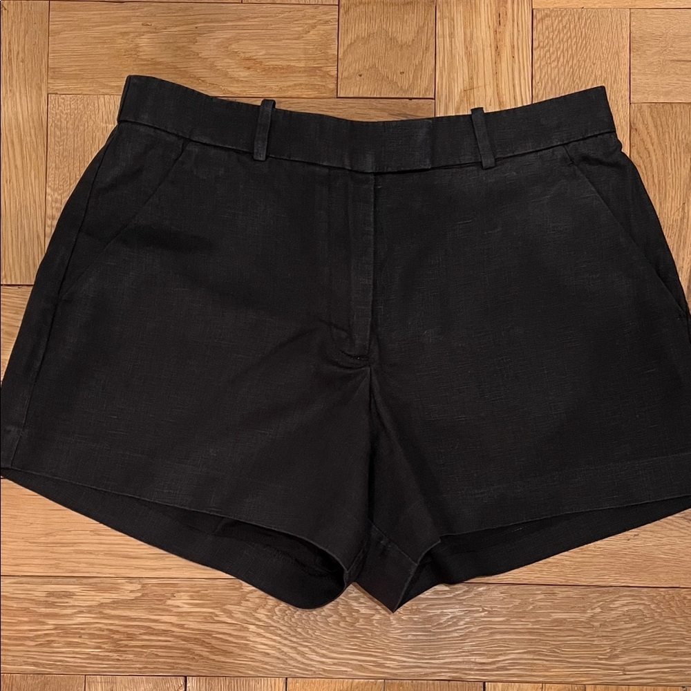 Abercrombie & Fitch High Waist Black Shorts The Linen Collection Sz 30